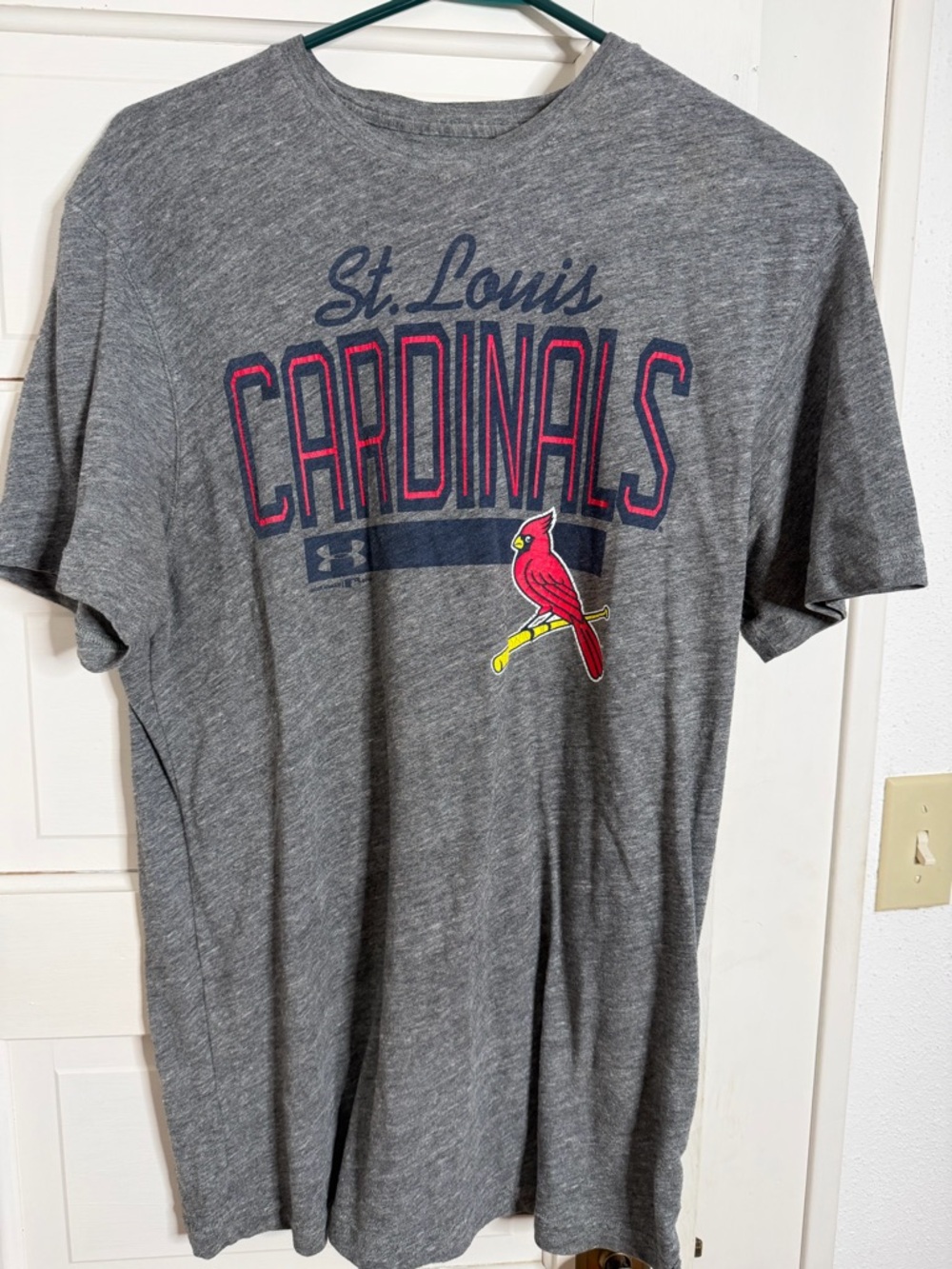 Under Armour Grey St. Louis Cardinals Shirt with Red Logo